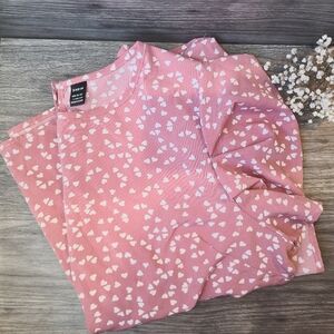 Ruffle Sleeve Heart Blouse